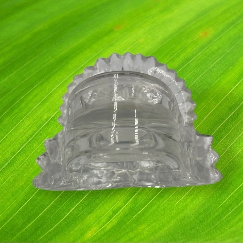 Partylite Clear Frosted Glass Sunflower Candle Tealight Holder